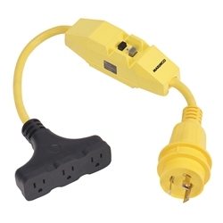 Marinco 199128 Locking Plug 30A to 15A Connector | Blackburn Marine Dock & Marine Shorepower